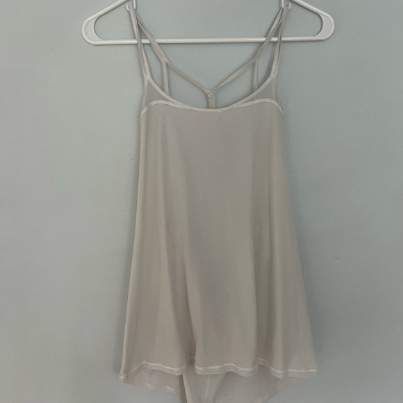 Lululemon White Sheer Lightness Tank Top 8 - Picture 5 of 6